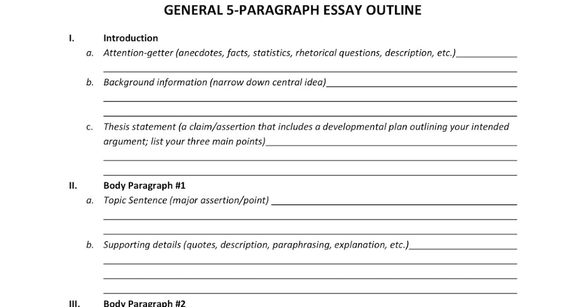 5paragraph essay outline